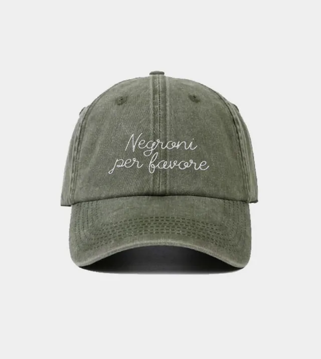 Juste Un T-shirt Casquettes Negroni per Favore casquette brodée rouge vintage