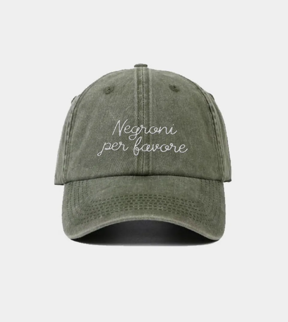 Juste Un T-shirt Casquettes Negroni per Favore casquette brodée rouge vintage