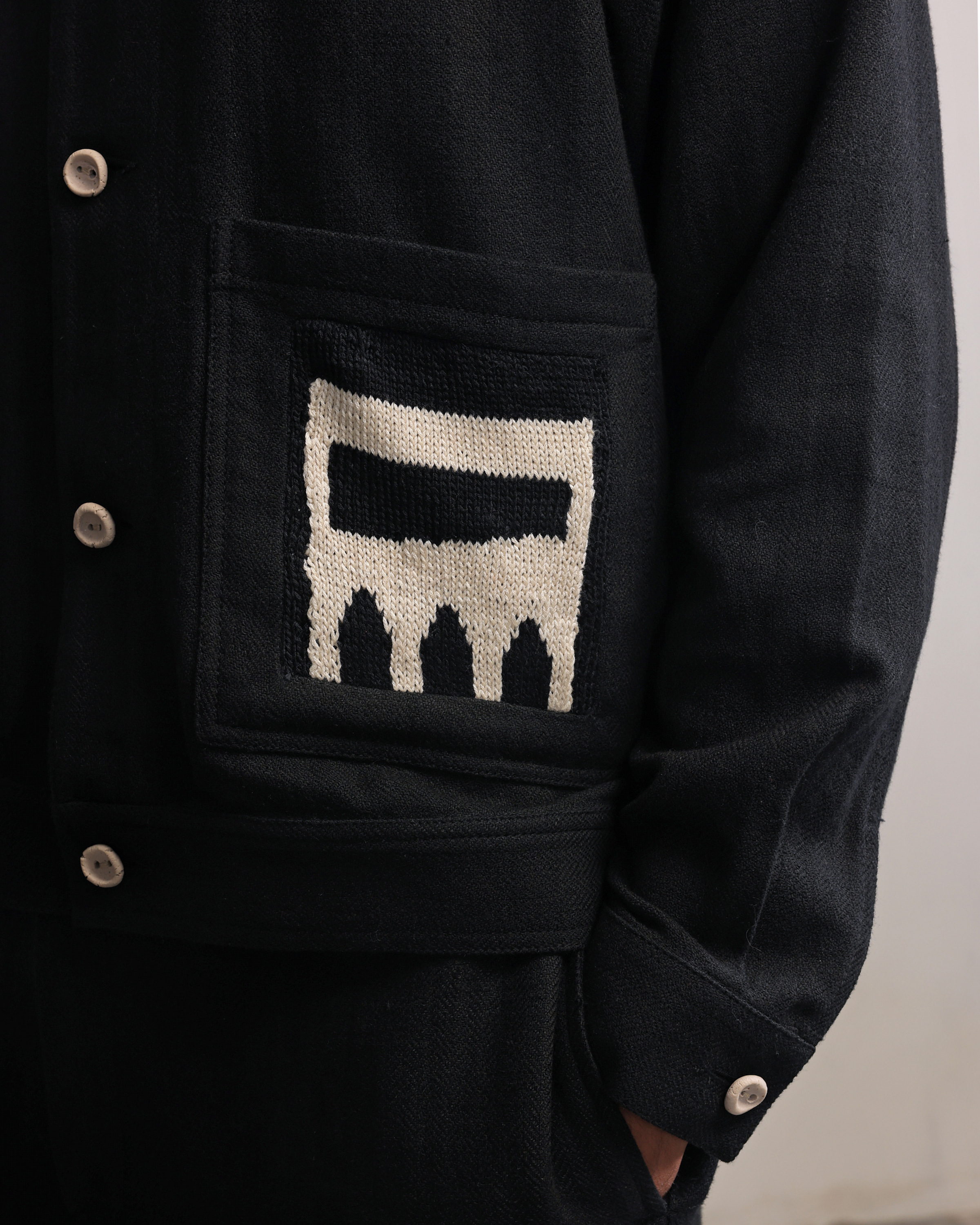 COUNTRYMADE Jackets urban sweater pocket jacket veste chevrons à poches tricotées
