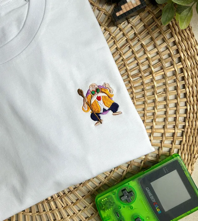 Juste Un T-shirt T-shirts Brodés Tortue Géniale t-shirt blanc M coton biologique