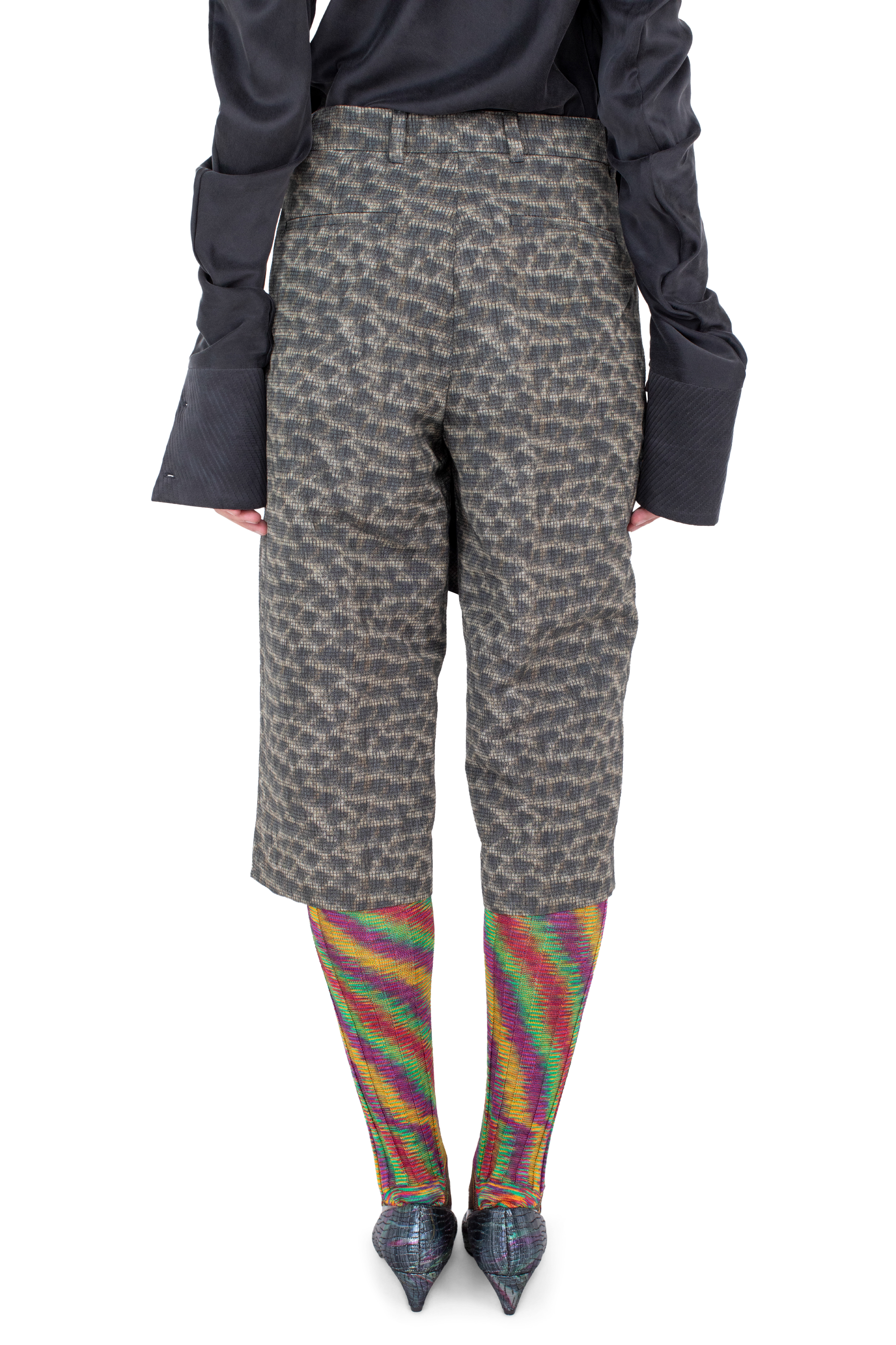 Kiko Kostadinov Bottoms LINNET Wrap Culottes jupe-culotte Feather Print