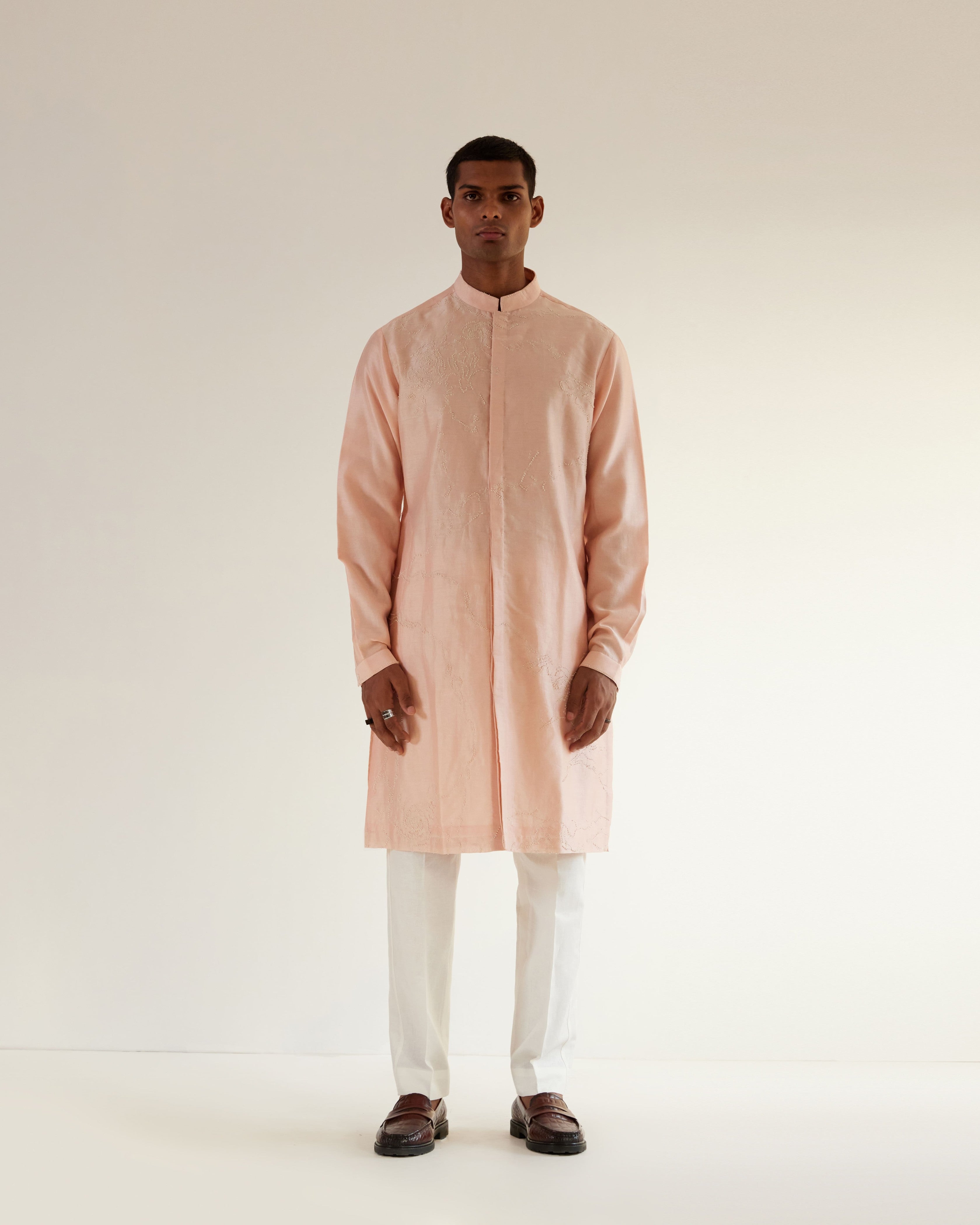 COUNTRYMADE Kurtas Black Hole Embroidery Kurta Set ensemble kurta rose