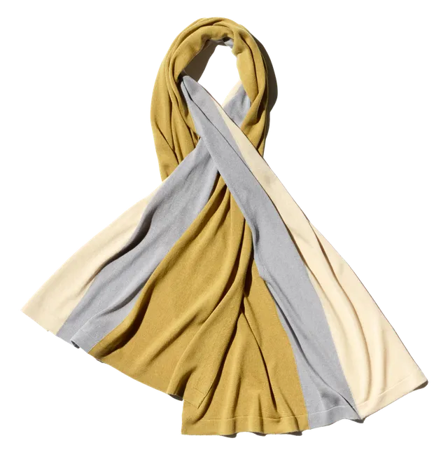 Kiko Kostadinov Accessories SIGO Knit Scarf écharpe ocre en Tencel et soie