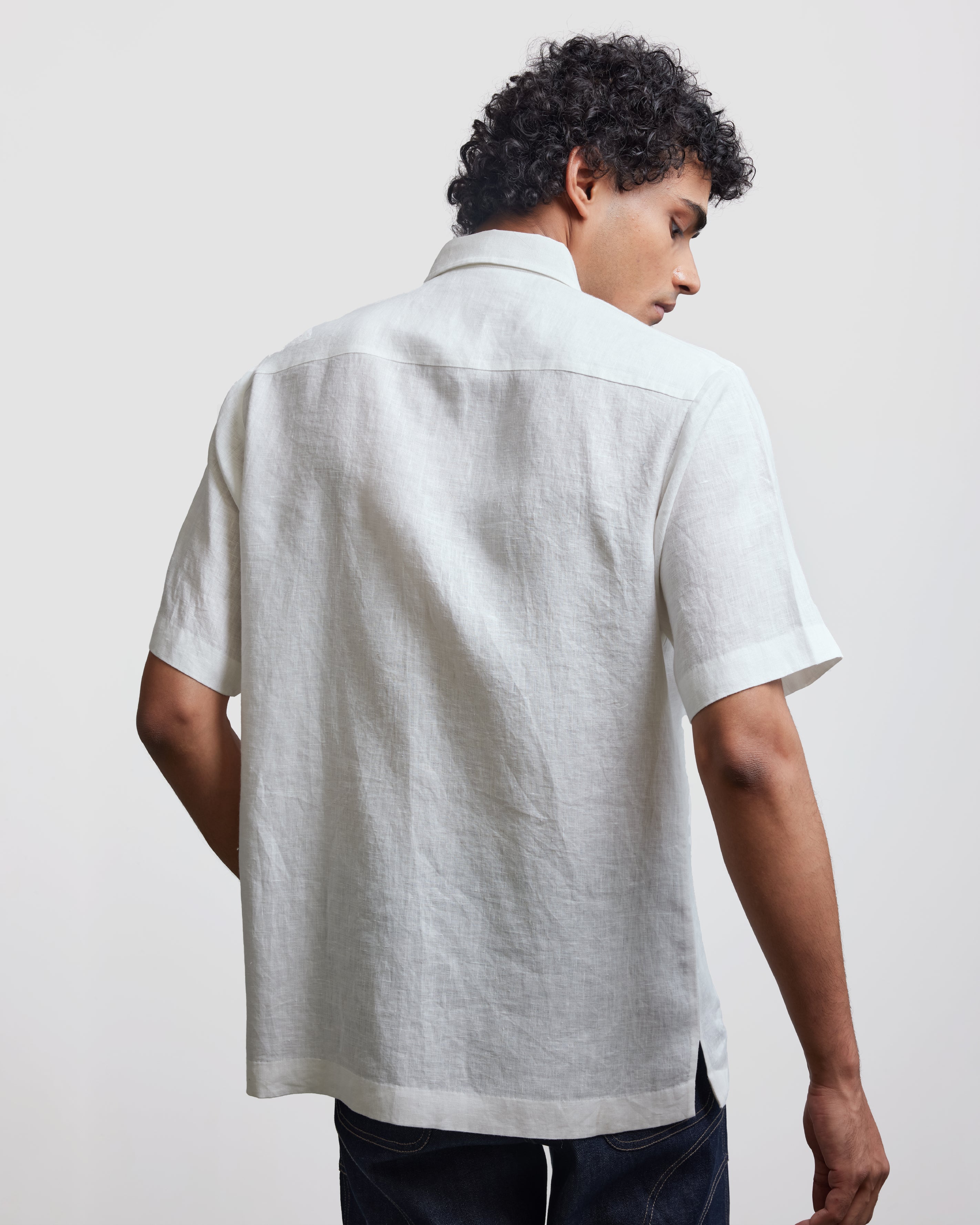COUNTRYMADE Shirts White Wreath chemise XS à XXL en lin brodé