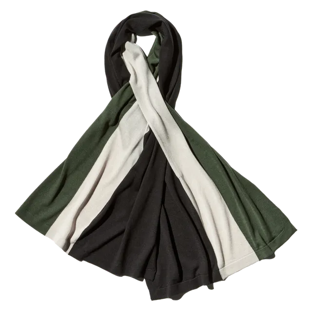 Kiko Kostadinov Accessories SIGO Knit Scarf écharpe Black Tencel soie