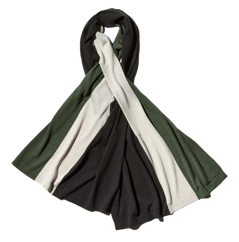 Kiko Kostadinov Accessories SIGO Knit Scarf écharpe Black Tencel soie