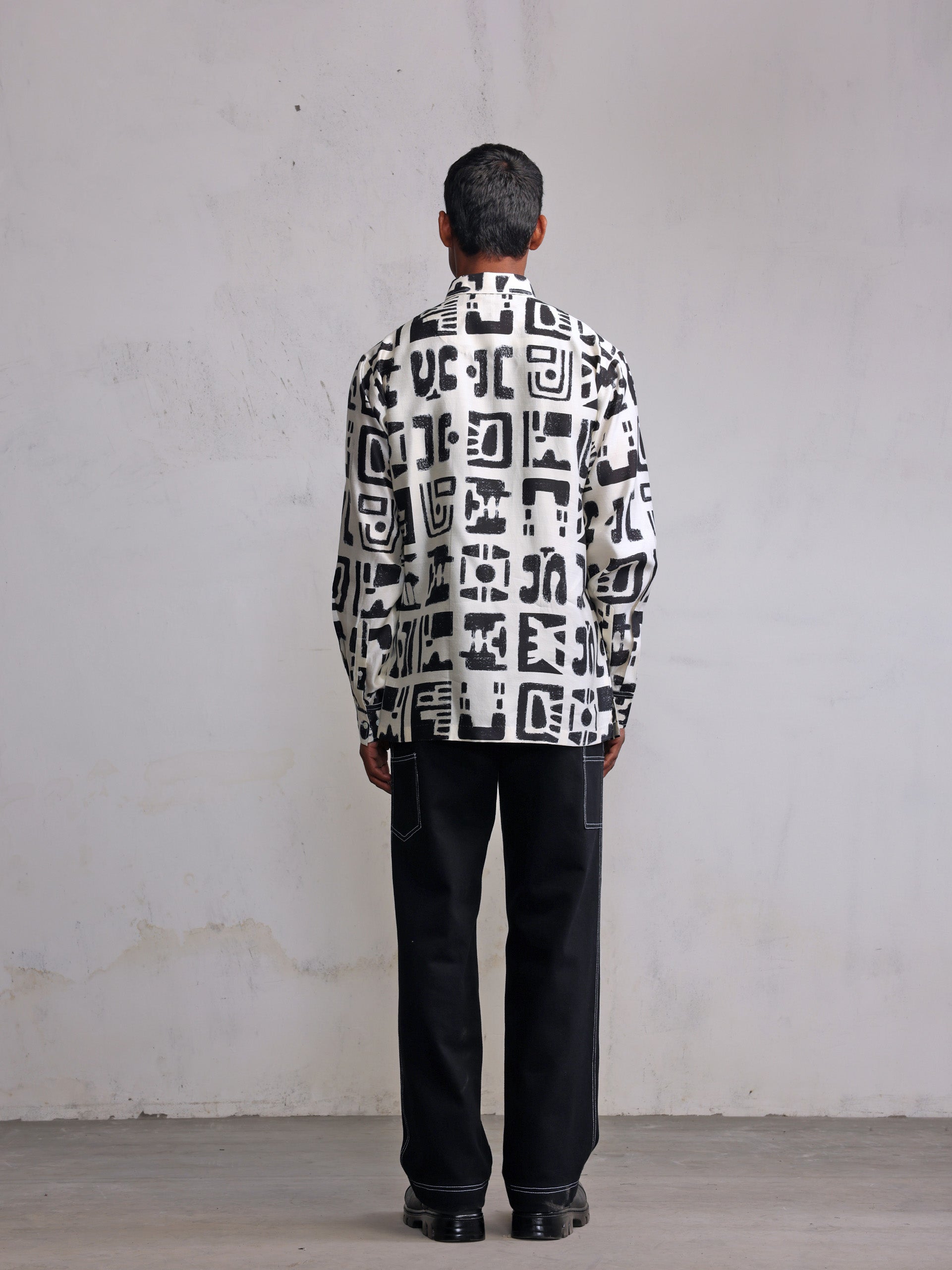 COUNTRYMADE Shirts Fossil printed silk shirt chemise en soie