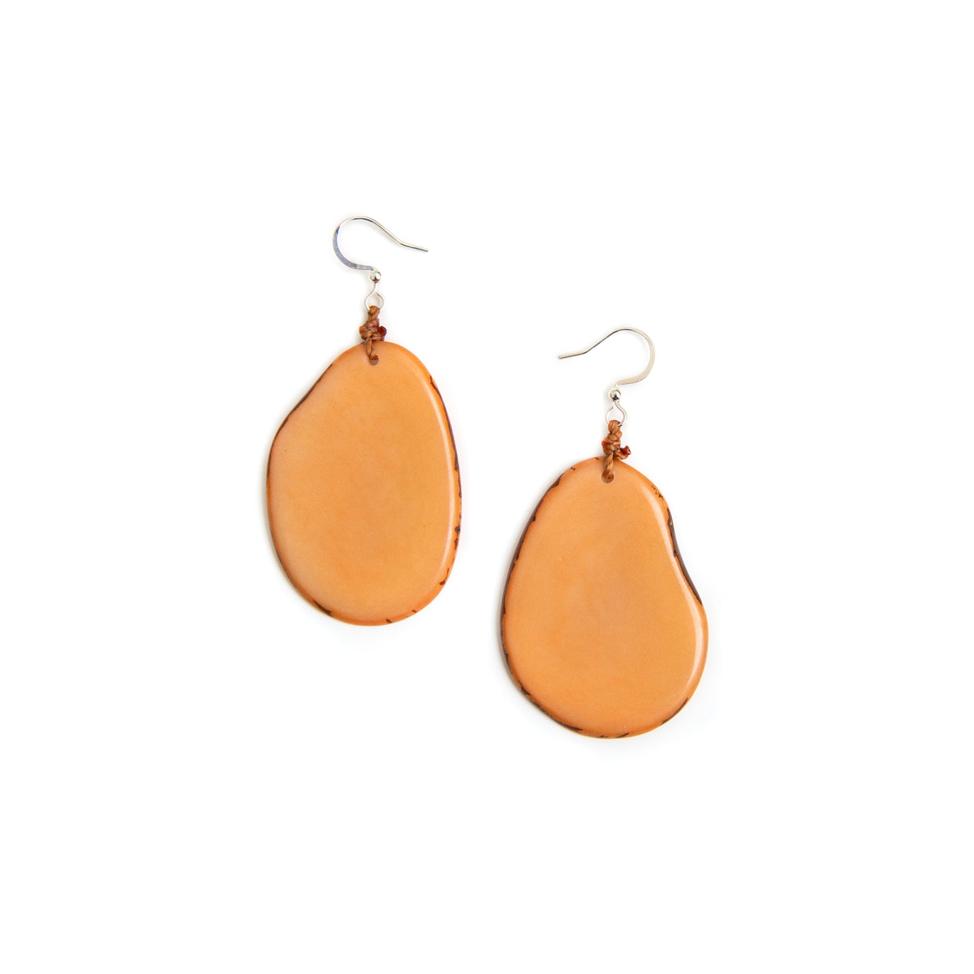 Boucles d'oreilles pétales en ivoire végétal violet