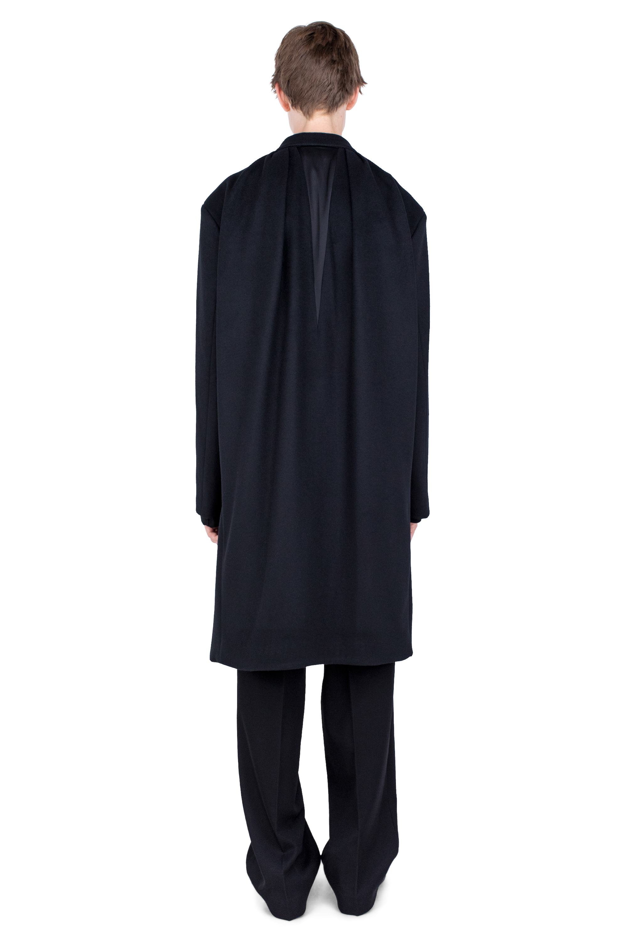 Kiko Kostadinov Outerwear EPELDE Overcoat manteau noir en laine