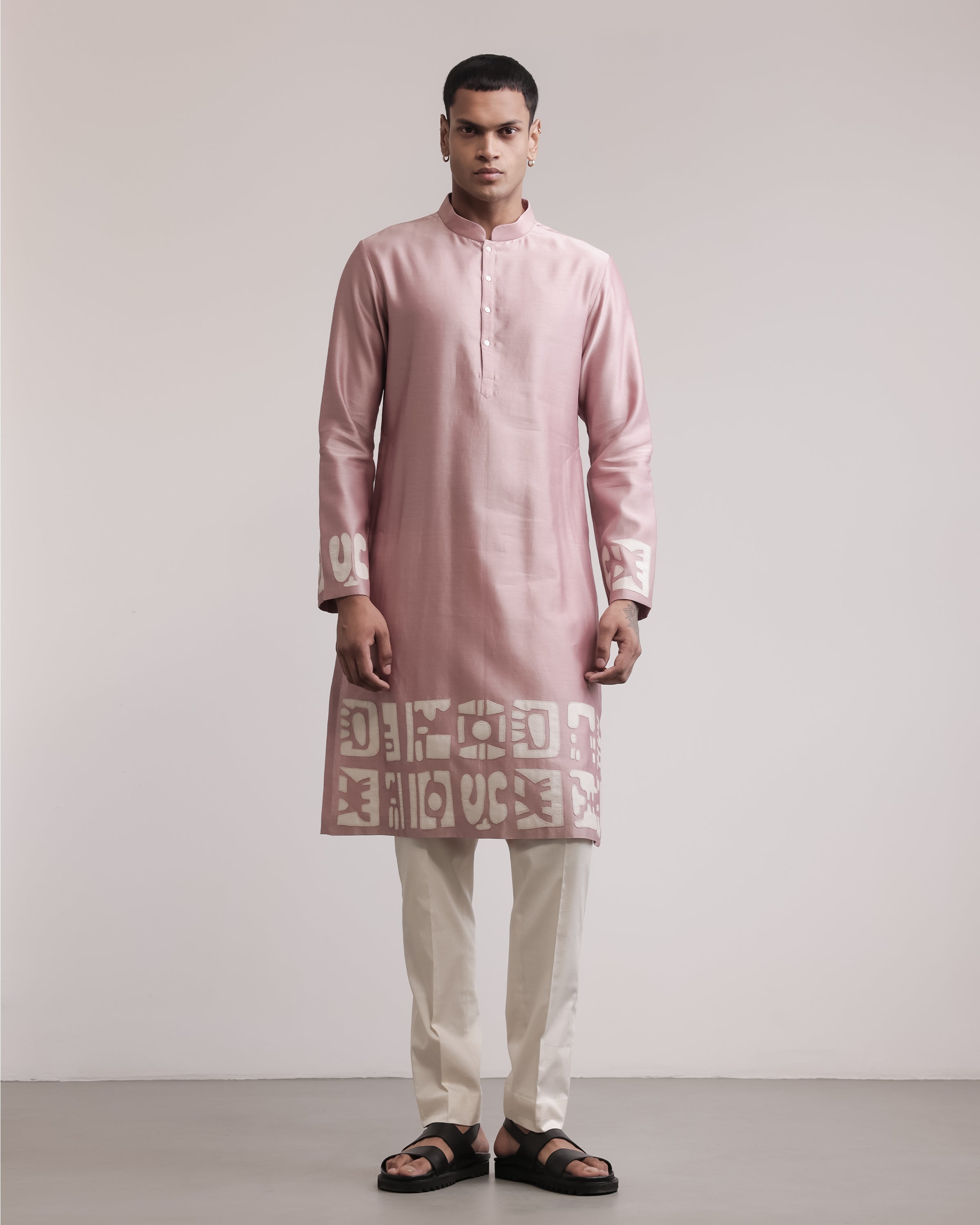 COUNTRYMADE Kurtas Urban Fossil Patchwork Kurta Set ensemble kurta en soie