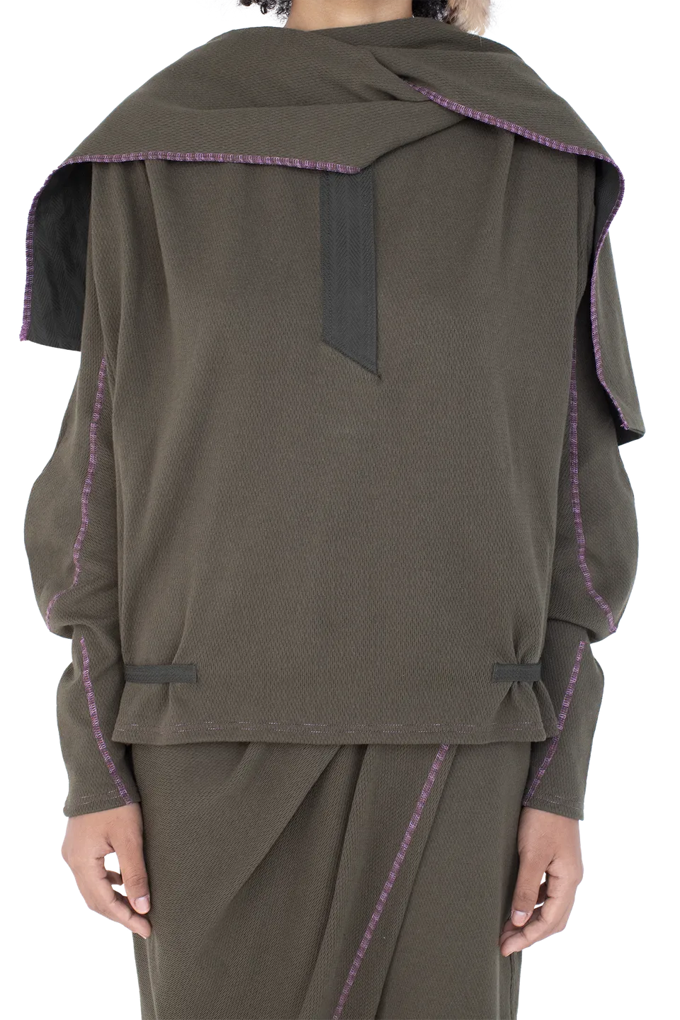 Kiko Kostadinov Tops PETREL Hooded Pullover pull Cedar Green coton