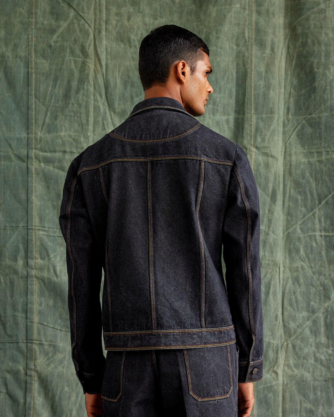 COUNTRYMADE Jackets Contrast Multi-Thread Trucker Jacket veste denim coton bio