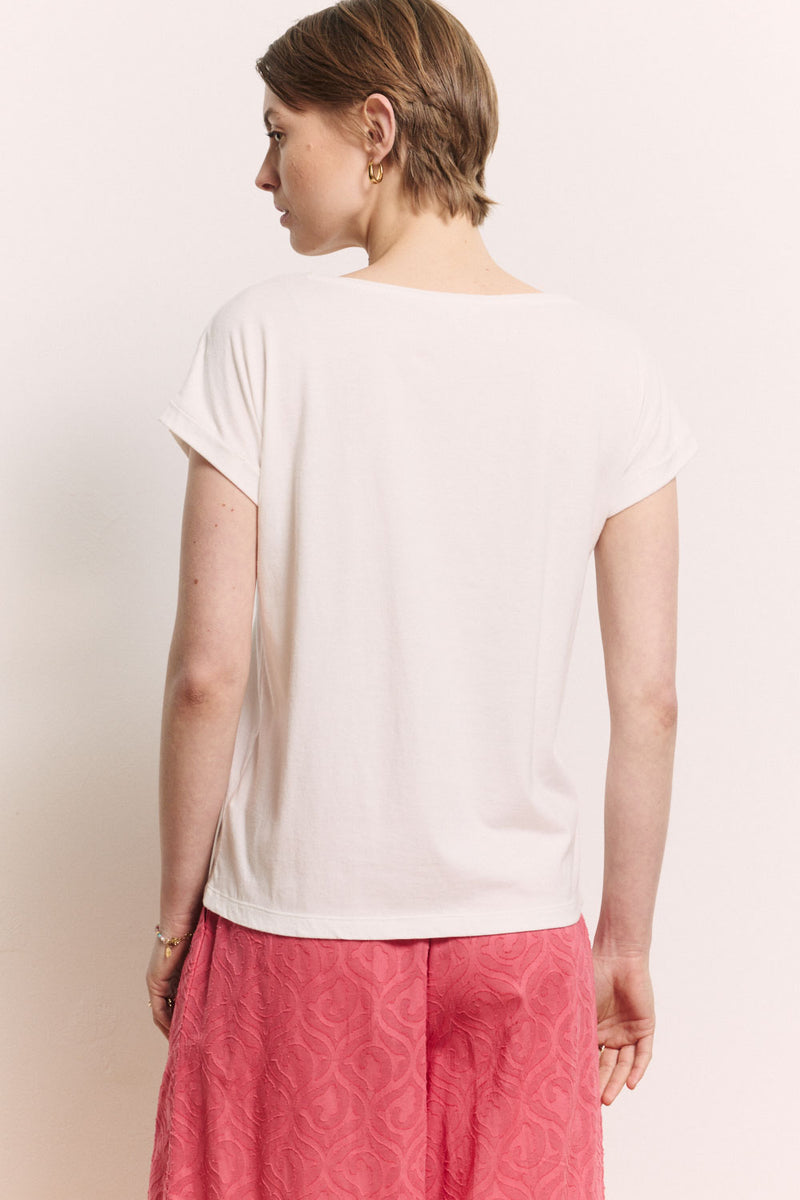 Sourire Multicolore Tops Theaa tee-shirt écru M–L coton bio