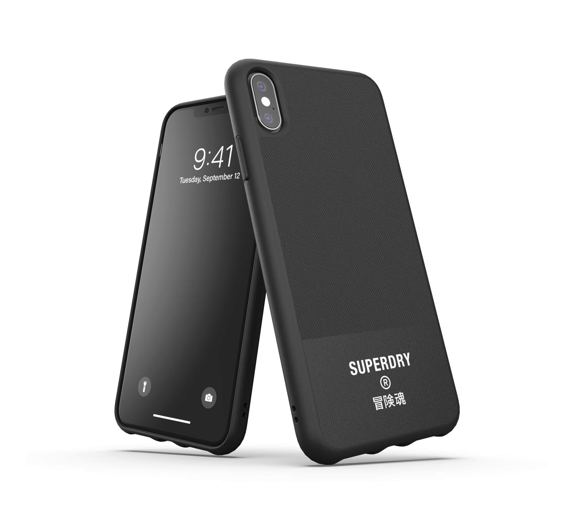 Superdry Coques de Protection iPhone XS Max coque toile noire