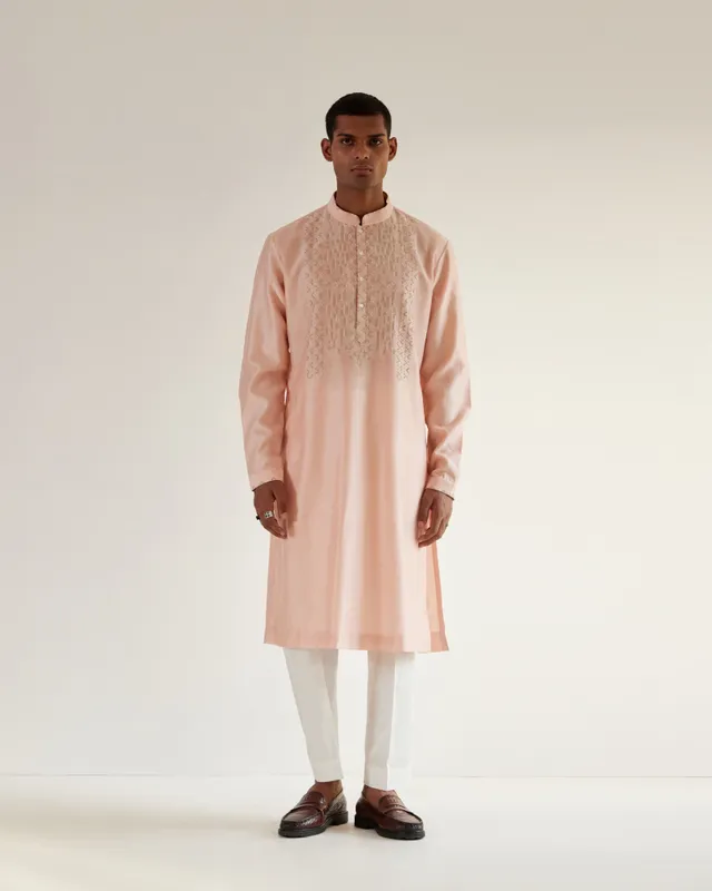 COUNTRYMADE Kurtas Samsara kurta brodé rose 2 pièces