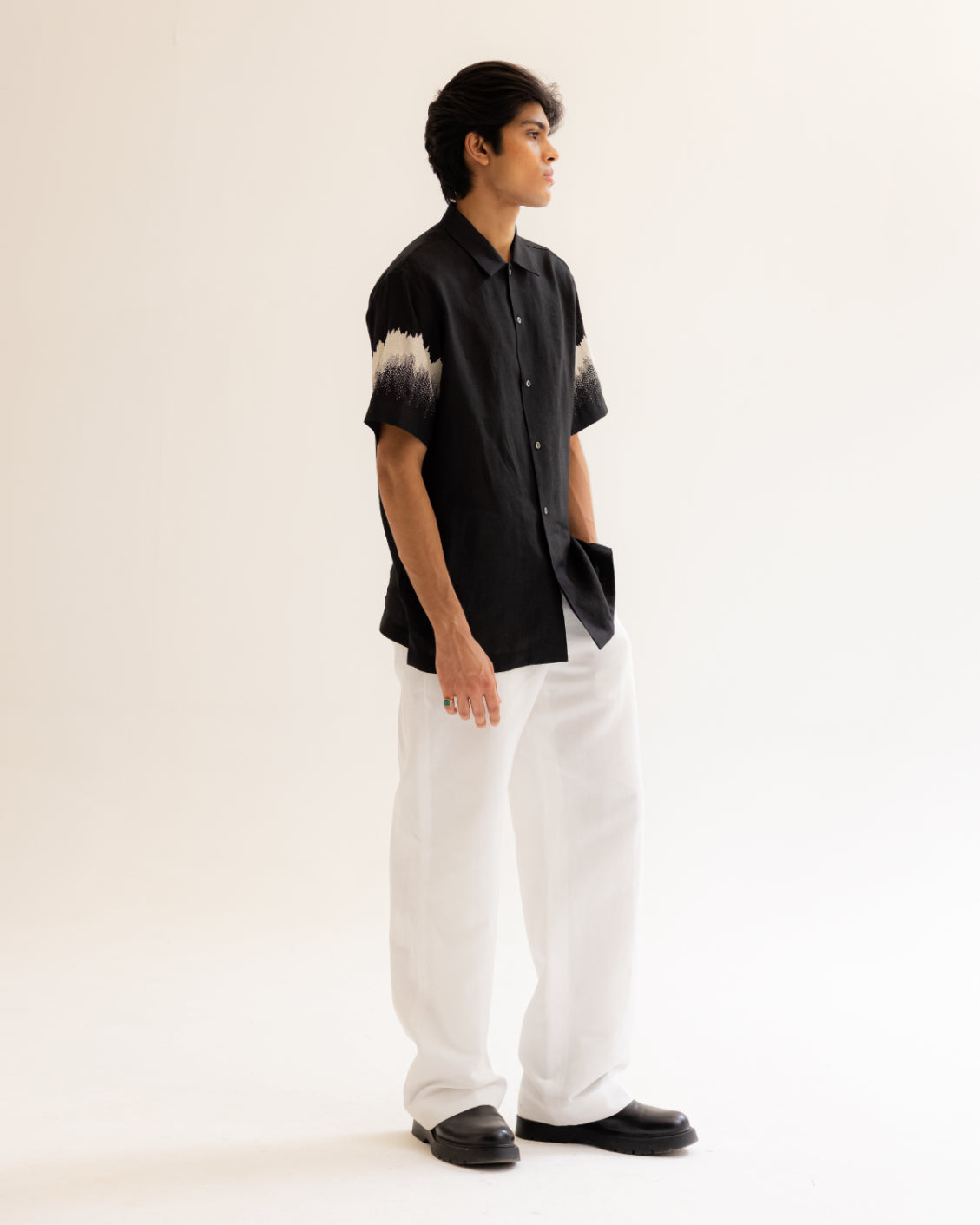 COUNTRYMADE Shirts Dust Trail Shirt chemise noire en lin