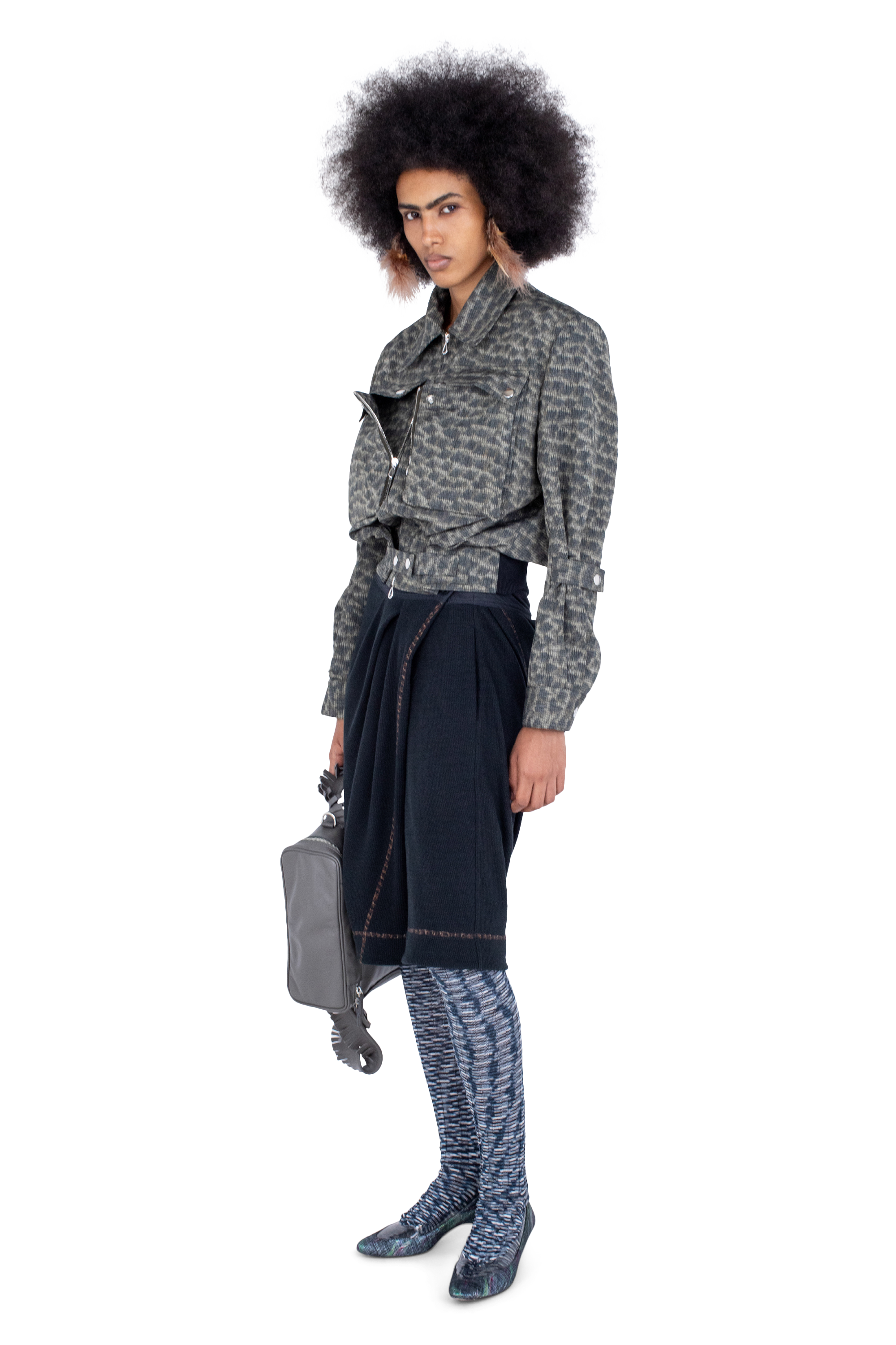 Kiko Kostadinov Outerwear PEREGRINE Jacket veste imprimé plumes réglable