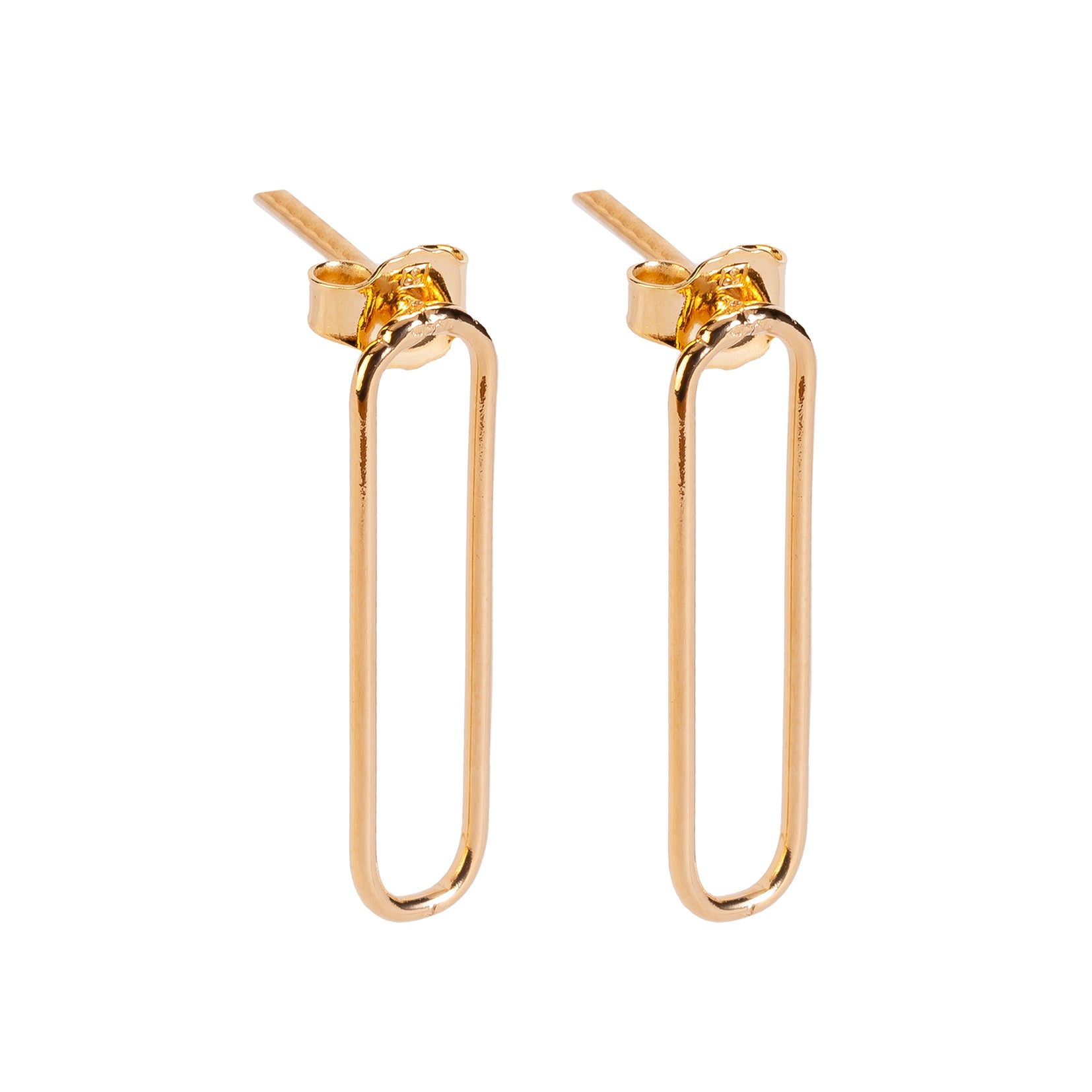 PANTRUCHE Boucles d'oreilles Trombone GUILLIA plaqué or 18 carats