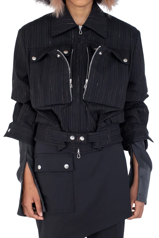 Kiko Kostadinov Outerwear PEREGRINE Jacket veste Charcoal / Rose en coton