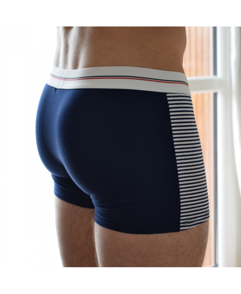 Juste Un T-shirt Boxers L'Amiral boxer gris chiné cocarde