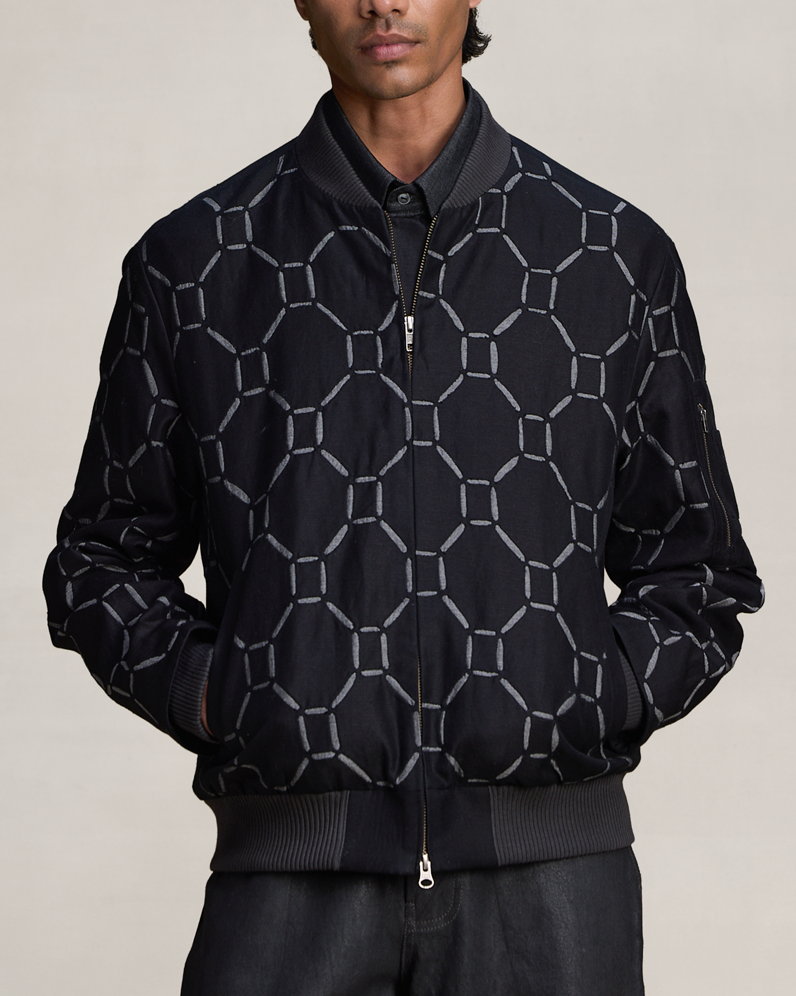 COUNTRYMADE Jackets JERRYCAN BARMER JACKET bomber en lin brodé
