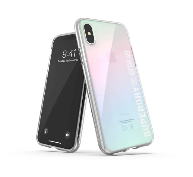 Superdry Coques de Protection coque iPhone X/XS holographique transparente