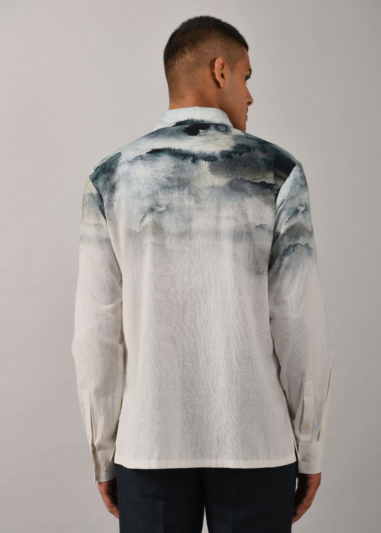 COUNTRYMADE Shirts Camouflaged Clouds chemise ivoire lin coton