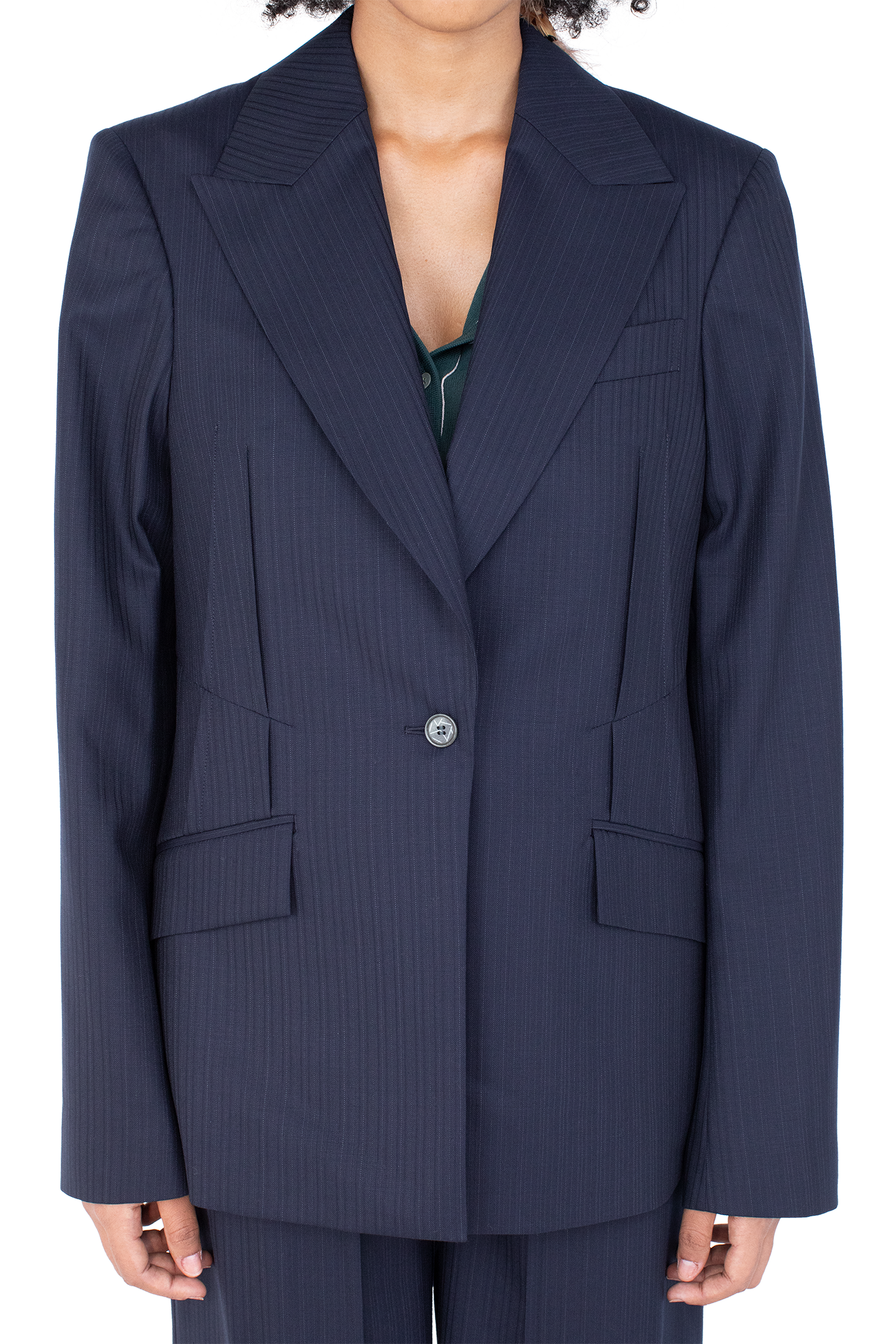 Kiko Kostadinov Outerwear TRIPOLINA Tailored Jacket veste tailleur Navy en laine