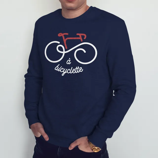 Juste Un T-shirt Sweats Imprimés À bicyclette sweat gris chiné