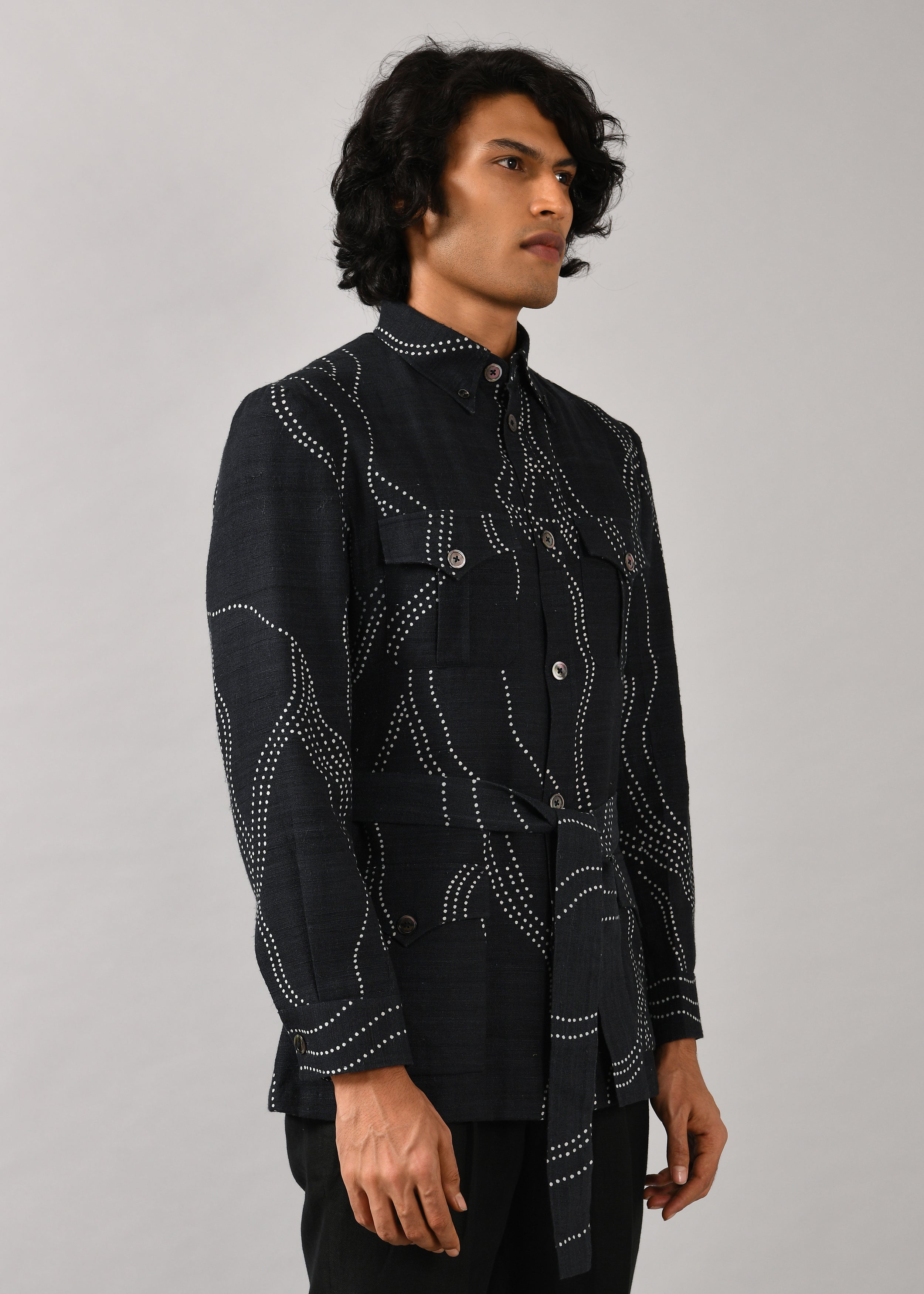 COUNTRYMADE Jackets Constellation Safari Jacket veste safari noire S coton-soie