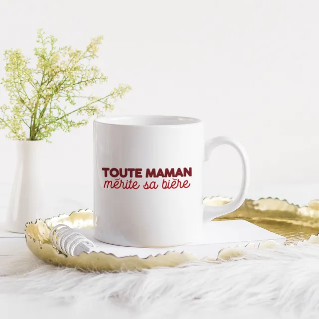 Juste Un T-shirt Mugs Toute maman mérite sa bière mug humour