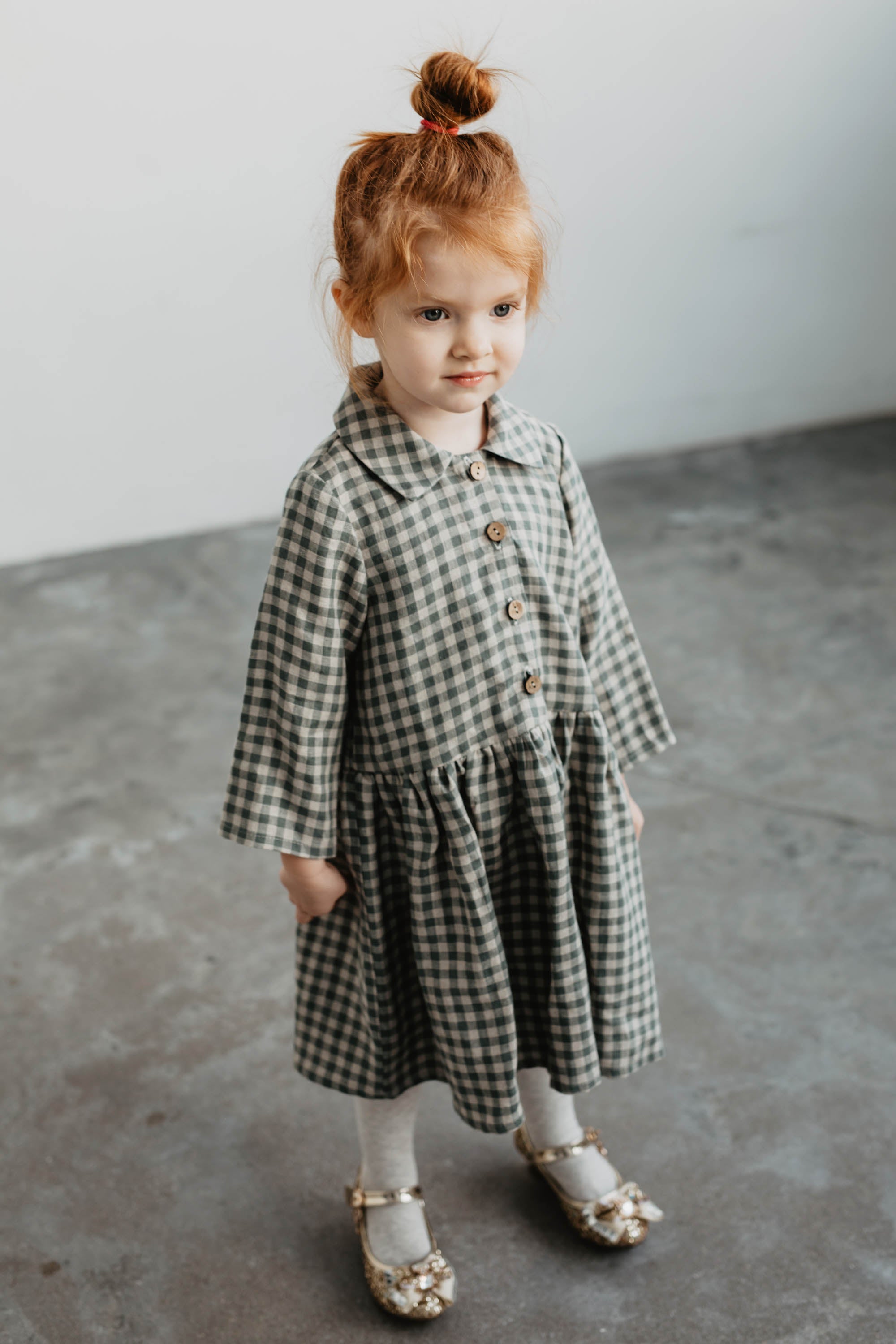 Laumė linen Kids Clothing MEDEINA robe fille en lin 2 ans coloris avoine