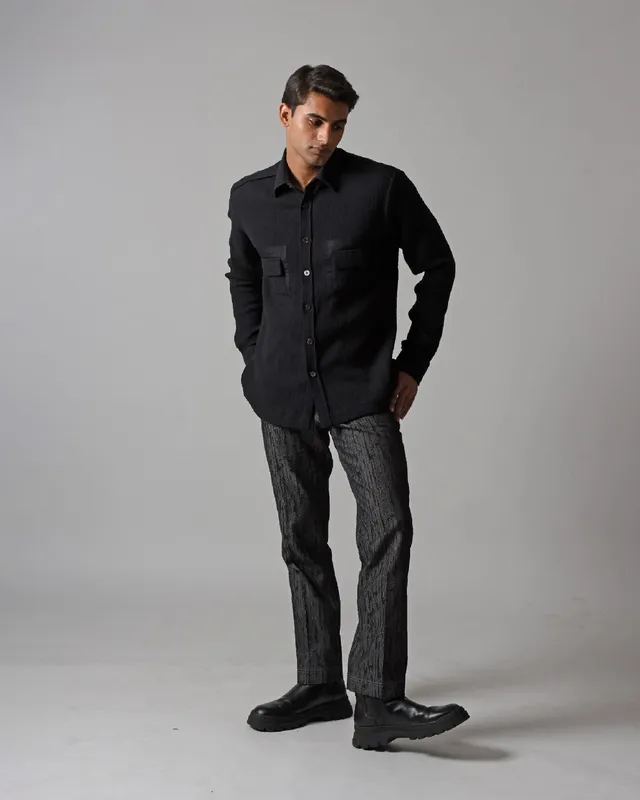 COUNTRYMADE Shirts JUXTAPOSED TEXTURED SHIRT chemise coton texturée