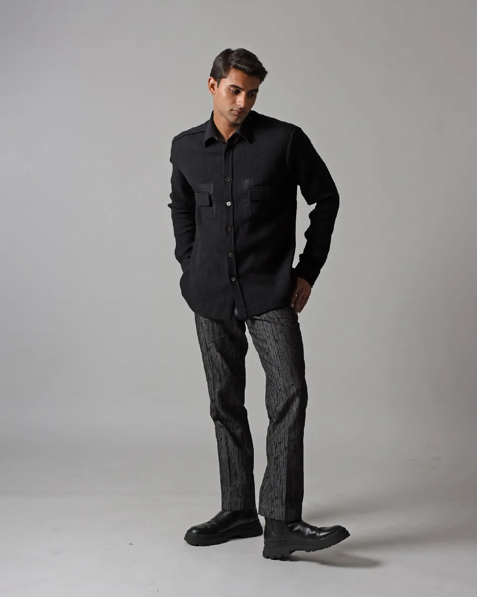 COUNTRYMADE Shirts JUXTAPOSED TEXTURED SHIRT chemise coton texturée