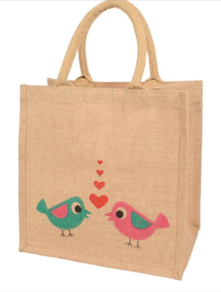 Sourire Multicolore Sacs et pochettes Cabas en toile de jute 30 x 30 x 20 cm