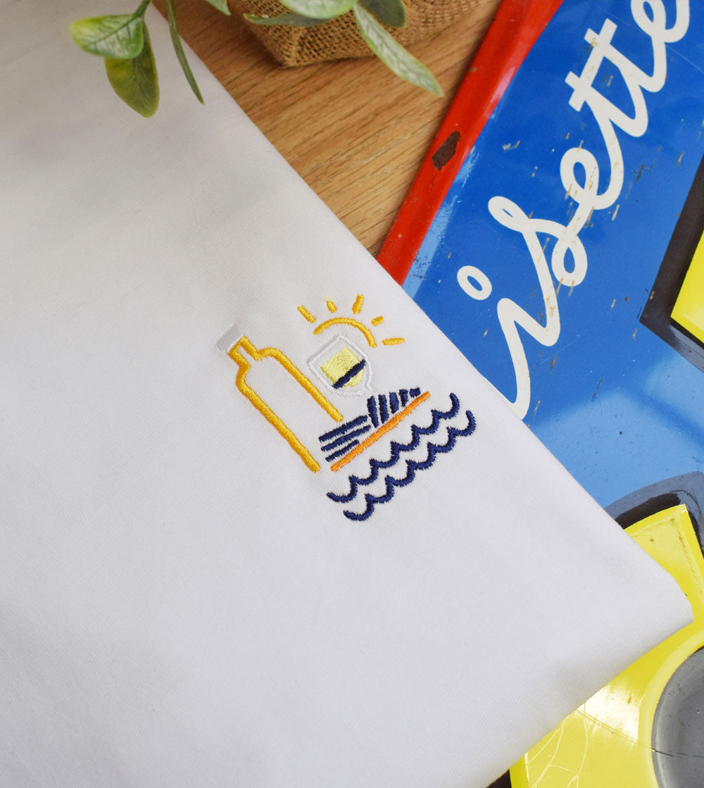 Juste Un T-shirt T-shirts Brodés Espadrille T-shirt brodé coton bio