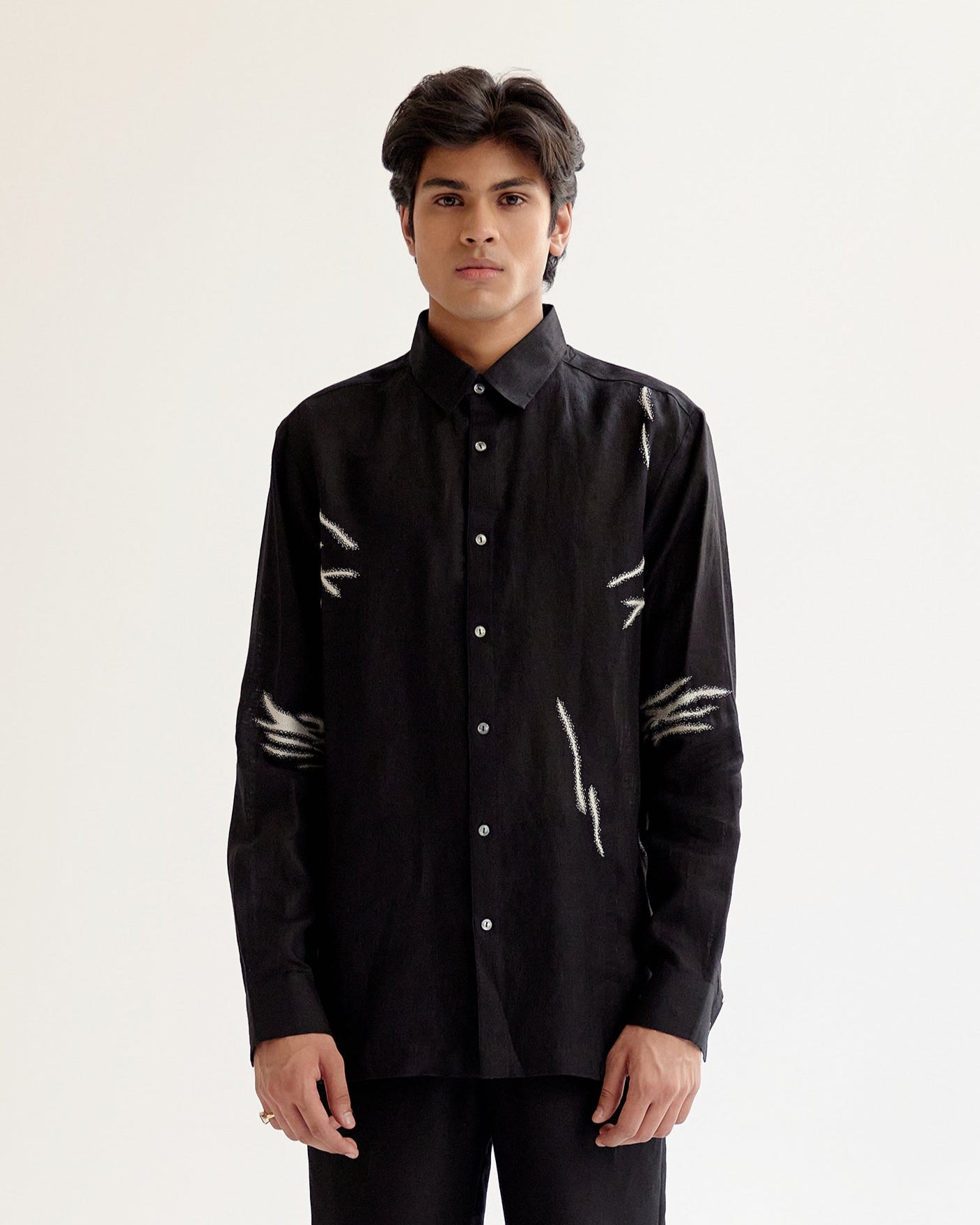 COUNTRYMADE Shirts Embroidered Wrinkle Shirt chemise en lin brodée