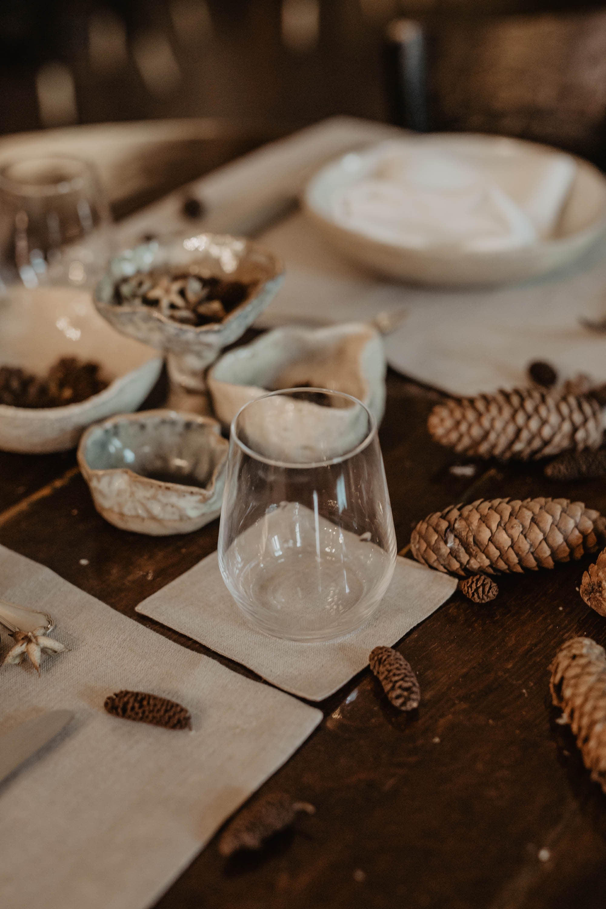 Laumė linen Home Edit dessous de verre en lin naturel lot de 2 lavé