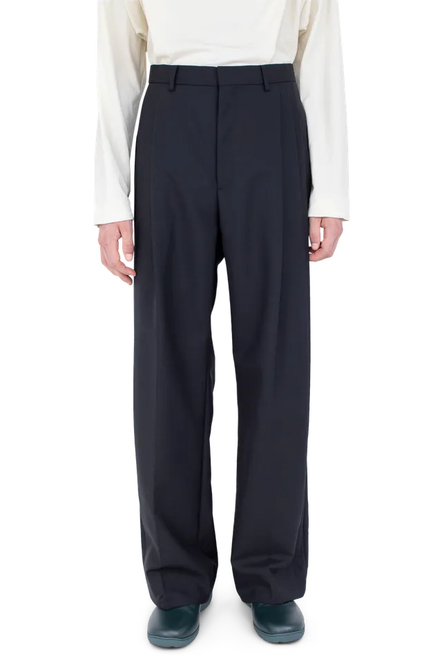 Kiko Kostadinov Bottoms VAALS Tailored Trousers Space Black 44 laine mohair