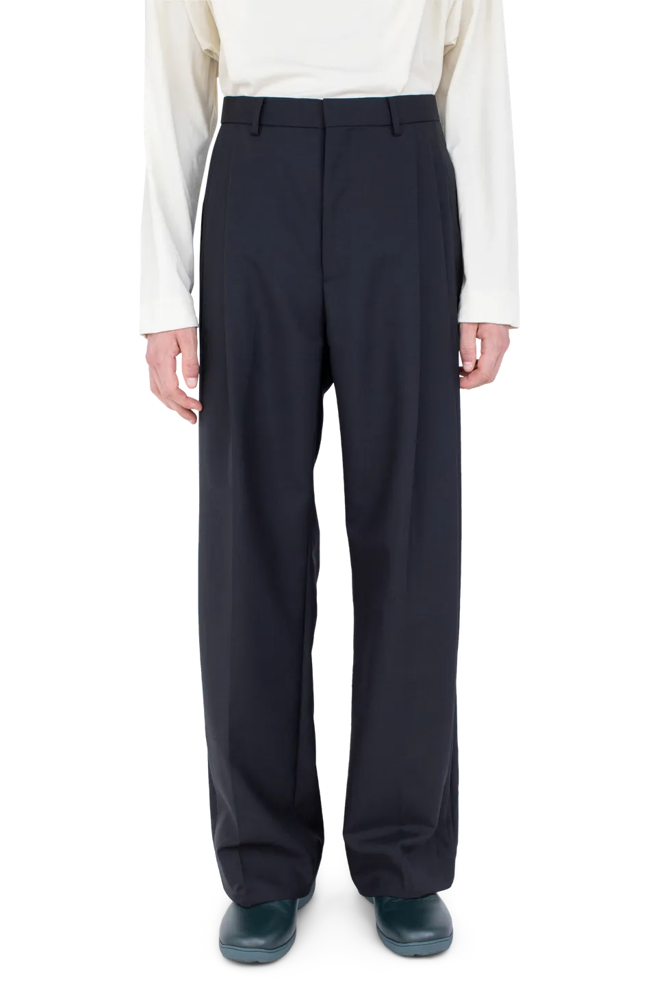 Kiko Kostadinov Bottoms VAALS Tailored Trousers Space Black 44 laine mohair