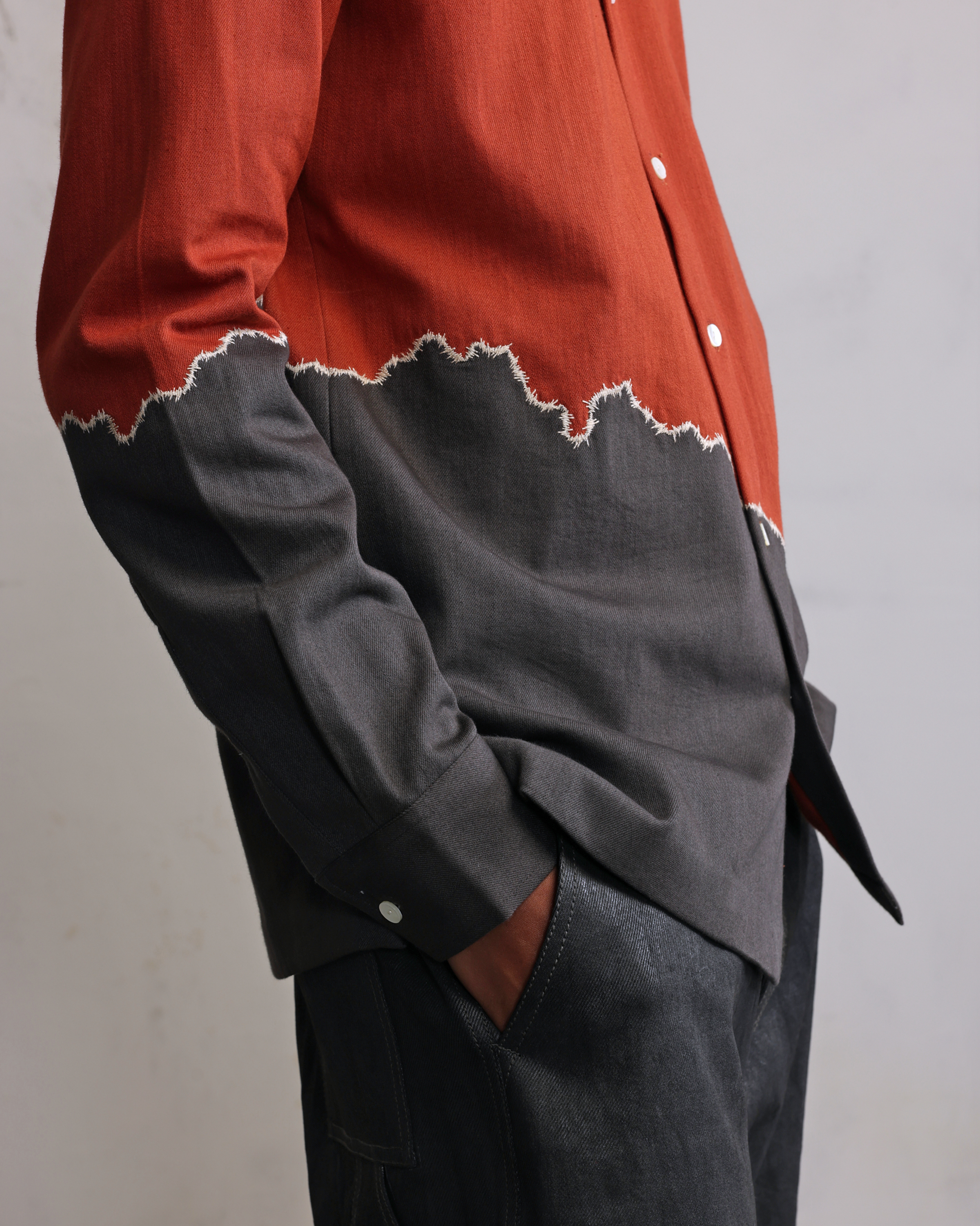 COUNTRYMADE Shirts Fractured line Patch Shirt chemise patch brodé