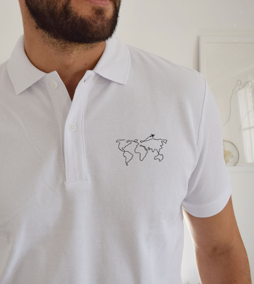 Juste Un T-shirt Polos Tours du Monde polo brodé
