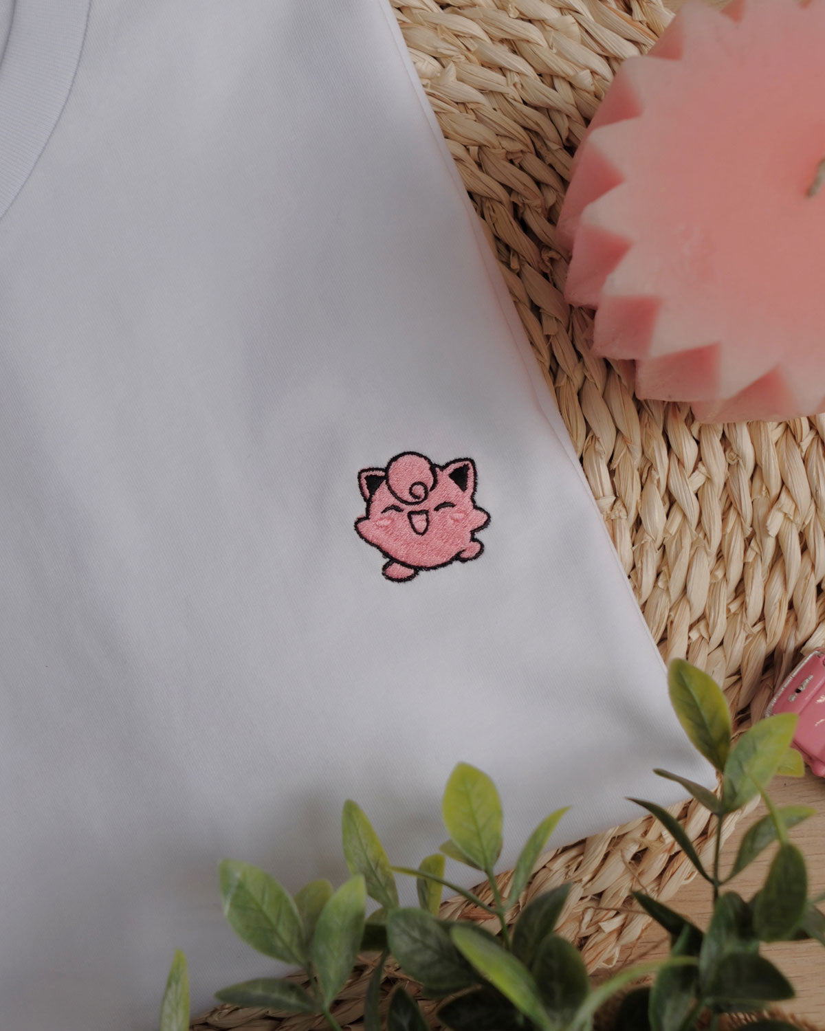 Juste Un T-shirt T-shirts Brodés Rondoudou t-shirt femme brodé