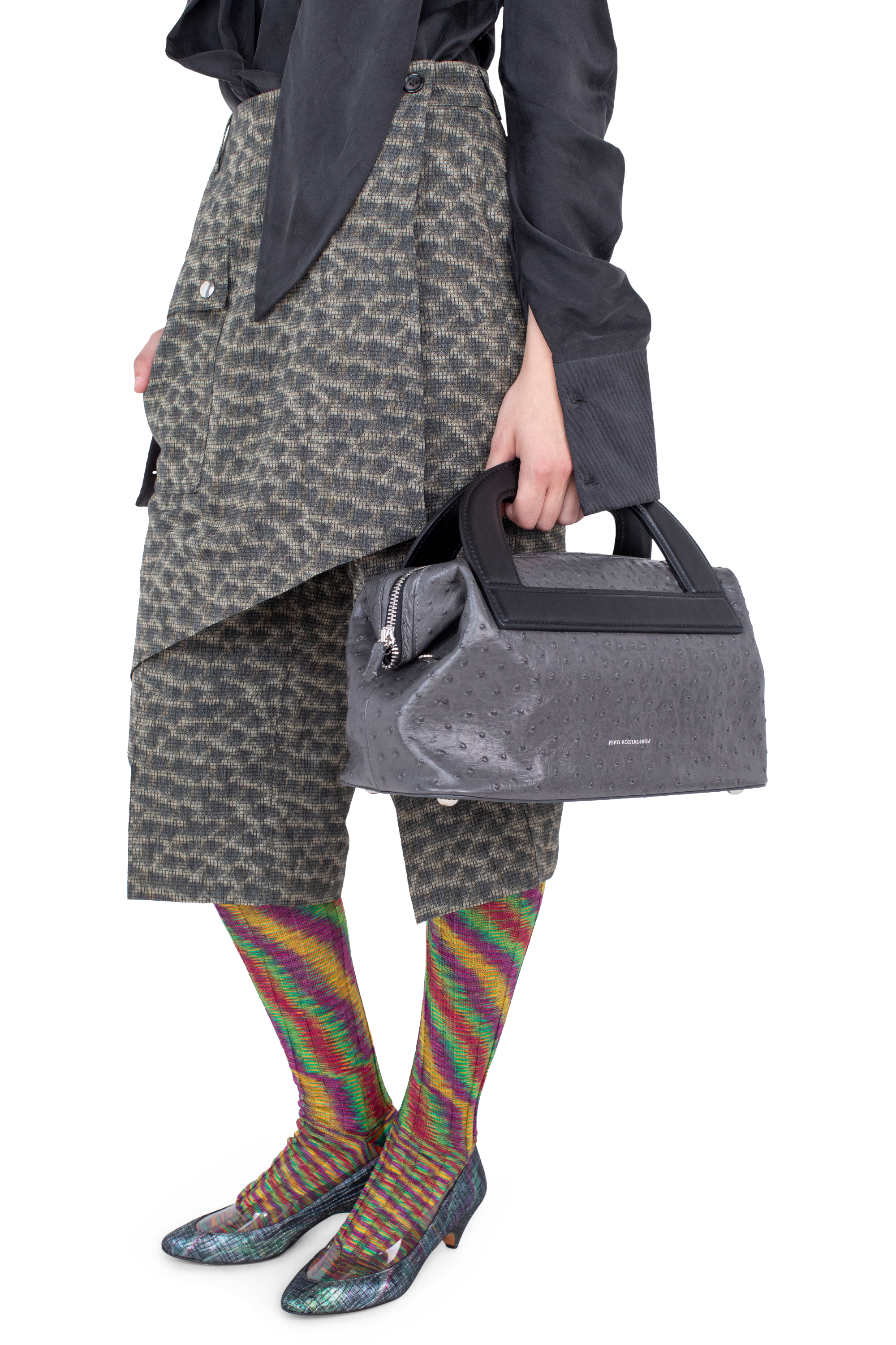 Kiko Kostadinov Bags ISADORA Bag sac Smokey Grey OS en cuir italien