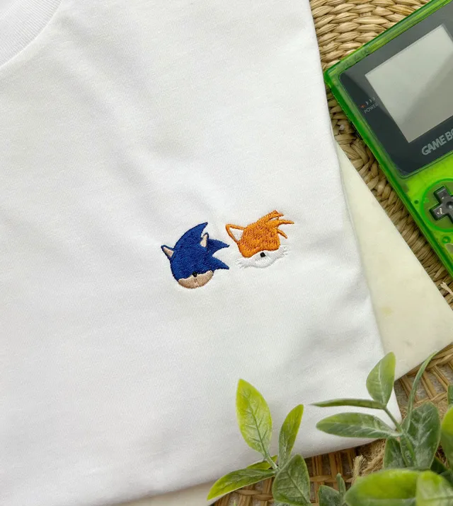 Juste Un T-shirt T-shirts Brodés Sonic T-shirt brodé multicolore