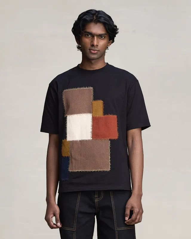 COUNTRYMADE T-shirts PATCH BOUND T SHIRT T-shirt noir brodé