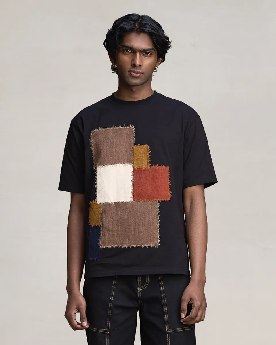 COUNTRYMADE T-shirts PATCH BOUND T SHIRT T-shirt noir brodé