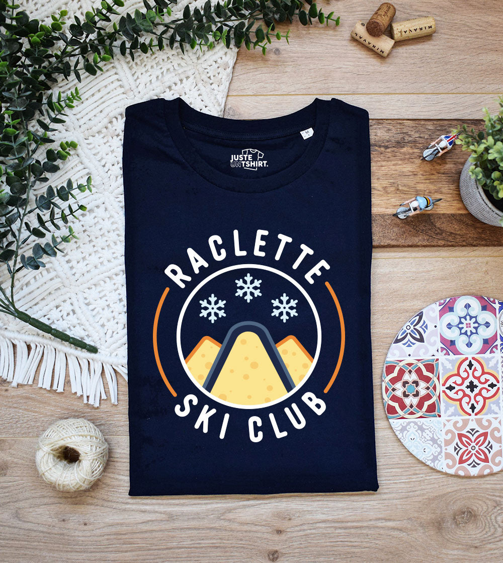 Juste Un T-shirt T-shirts Imprimés Raclette Ski Club t-shirt blanc
