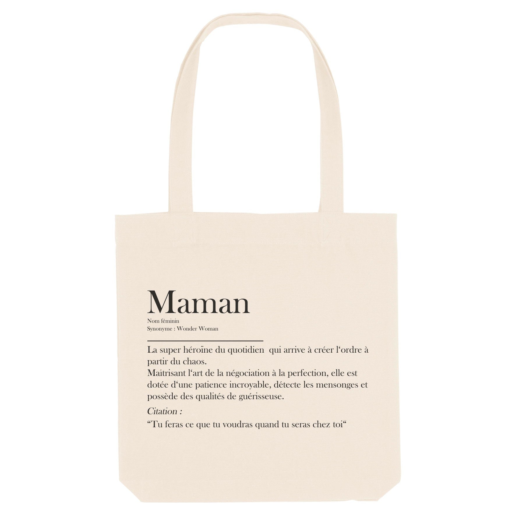 Juste Un T-shirt Tote Bags Maman tote bag naturel