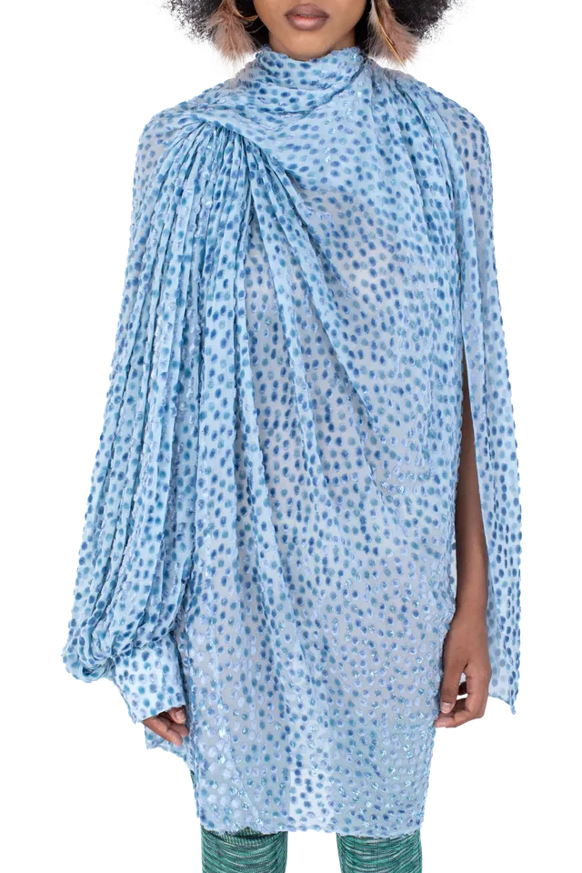 Kiko Kostadinov Dresses CASPIAN Dress robe Powder Blue viscose soie
